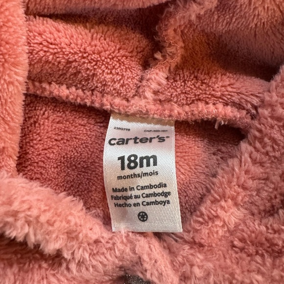 Carter's Soft Pink Fleece Jacket (18m) - Picture 2 of 3